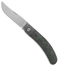 Jack Wolf Knives Javelina Jack Knife Fat Carbon Dark Matter Green (2.83" Satin)