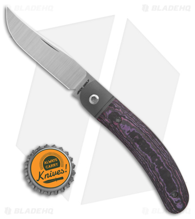 Jack Wolf Knives Javelina Jack Knife Fat Carbon Purple Haze (2.83" Satin)
