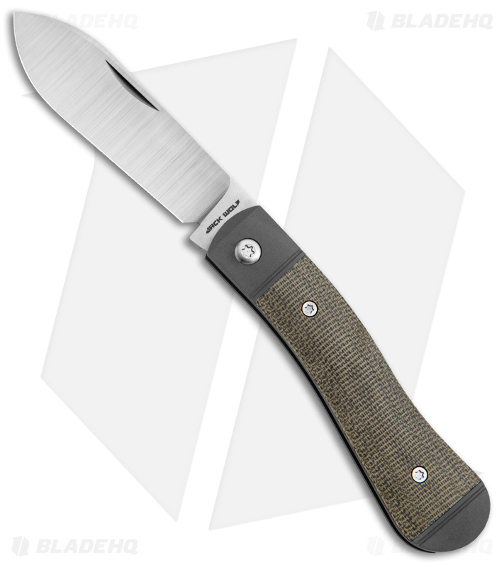 Jack Wolf Knives K9 Jack Knife Green Mic (2.9