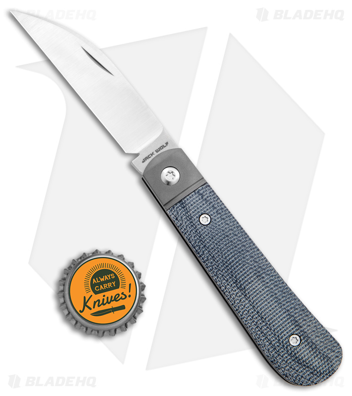 Jack Wolf Laid Back Jack Knife | Black Micarta - Blade HQ