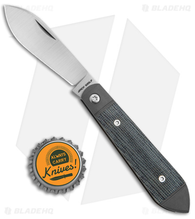Jack Wolf Knives Low Drag Jack Slip Joint Knife Black Micarta (2.9" Satin)