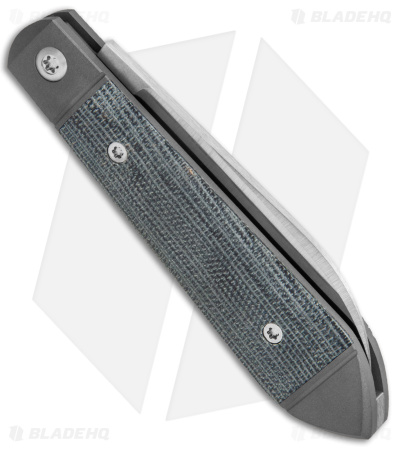 Jack Wolf Knives Low Drag Jack Slip Joint Knife Black Micarta (2.9" Satin)