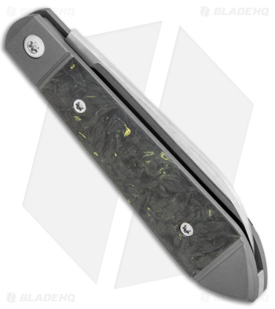 Jack Wolf Knives Low Drag Jack Slip Joint Knife Fat Carbon Yellow (2.9" Satin)