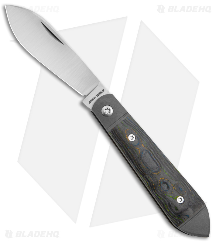 Jack Wolf Knives Low Drag Jack Slip Joint Knife Camo Carbon 80's (2.9" Satin)