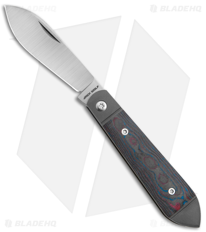 Jack Wolf Knives Low Drag Jack Slip Joint Knife CamoCarbon Miami (2.9" Satin)
