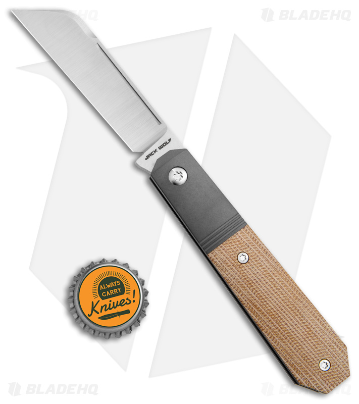 Jack Wolf Knives Midnight Jack Natural Micarta - Blade HQ