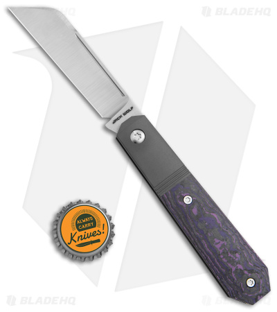 Jack Wolf Knives Midnight Jack Slip Joint Purple Haze Fat Carbon (2.91" Satin)