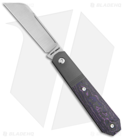 Jack Wolf Knives Midnight Jack Slip Joint Purple Haze Fat Carbon (2.91" Satin)