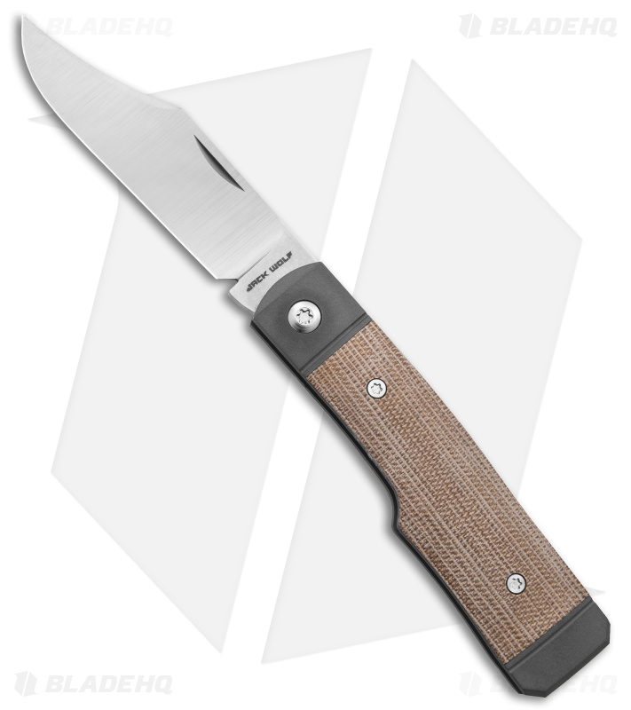 Jack Wolf Knives Sharpshooter Jack Knife | Natural Micarta | Blade HQ