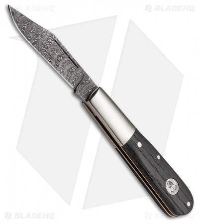 Boker Barlow Classic Damascus Pocket Knife 3.25" Bog Oak (100600)