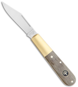 Boker Barlow Expedition 3.25" Traditional Pocket Knife Green Micarta Brass