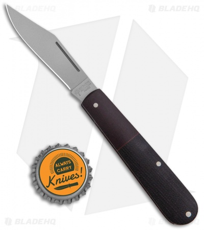 Boker Barlow Integral Pocket Slip Joint Knife Black Canvas Micarta (3.25" Satin)