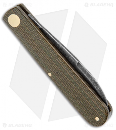 Boker Barlow Prime EDC Slip Joint Knife Green Micarta (2.75" Acid Wash)