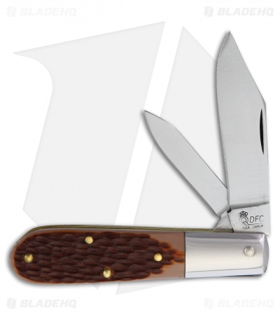 Queen Cutlery Work Horse Barlow Traditional Pocket Knife 3.5" Brown Bone