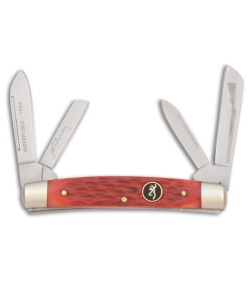 Browning Congress Traditional Pockt Knife 1.5" Red Pick Bone 