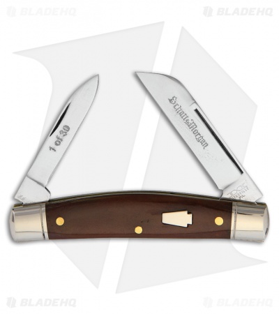 Queen Congress Traditional Pocket Knife 4" Smooth Brown Bone