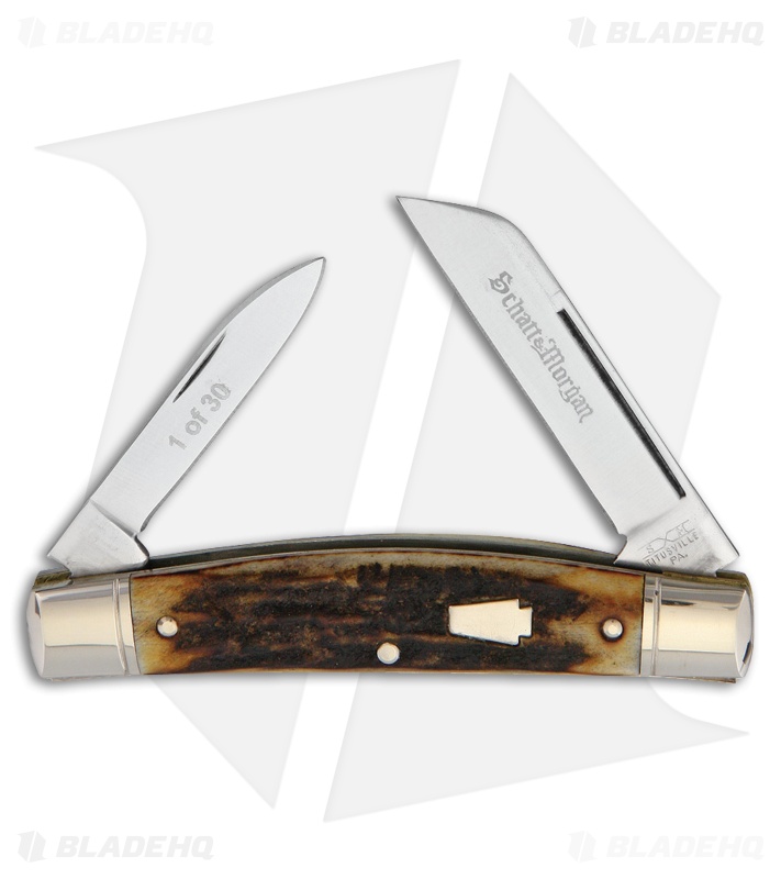 Queen Cutlery Congress Traditional Pocket Knife 3.25" Stag KD32CS