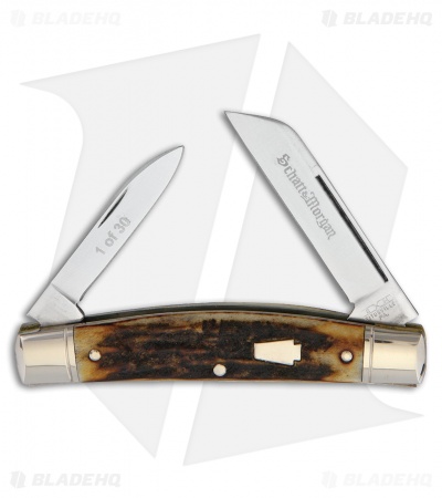Queen Cutlery Congress Traditional Pocket Knife 3.25" Stag KD32CS