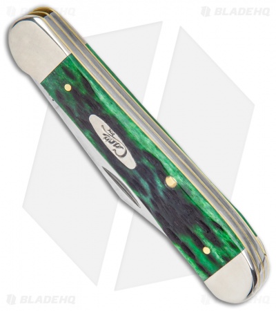 Case Copperhead Pocket Knife 3.875" Pocket Worn Bermuda Green Bone 09788