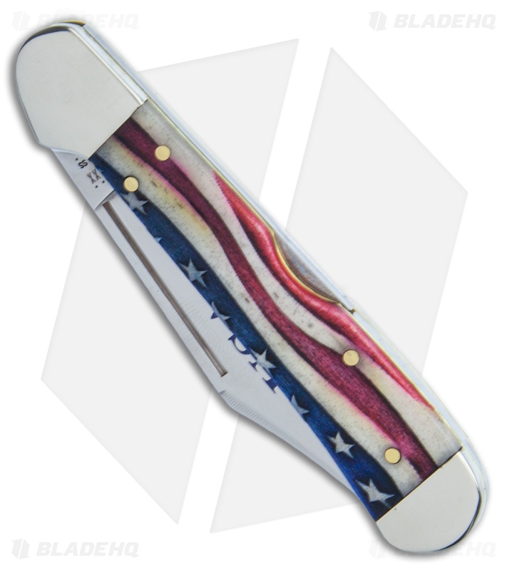 Case Knives Mini CopperLock Knife 3.6" Star Spangled Bone (61749L SS) 64141