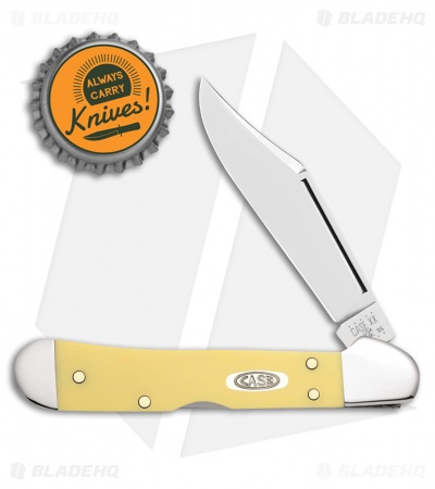 Case Mini Copperlock Pocket Knife 3.625" Yellow Synthetic (31749L CV) 30116