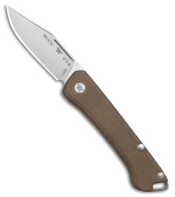 Buck 250 Saunter Clip Point Slip Joint Knife Green Micarta (2.3" Satin) 0250GRS1