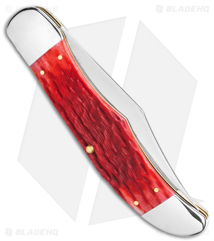 DRT KLASH９LOW - W×K×S×G HUNTER - Case Large Folding Hunter Knife Dark Red Bone-Peach Seed Jig