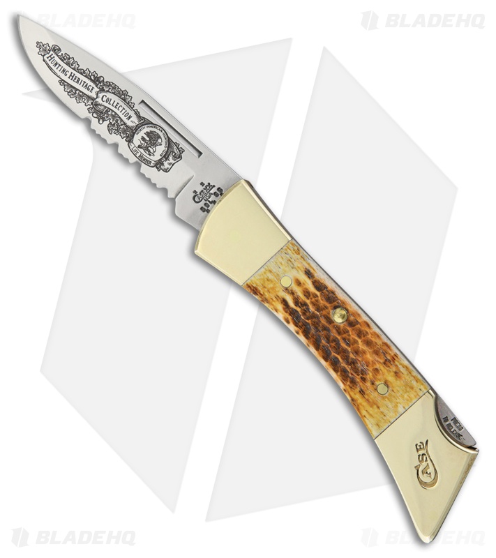 Case Lockback Hunter Pocket Knife (01614) Blade HQ