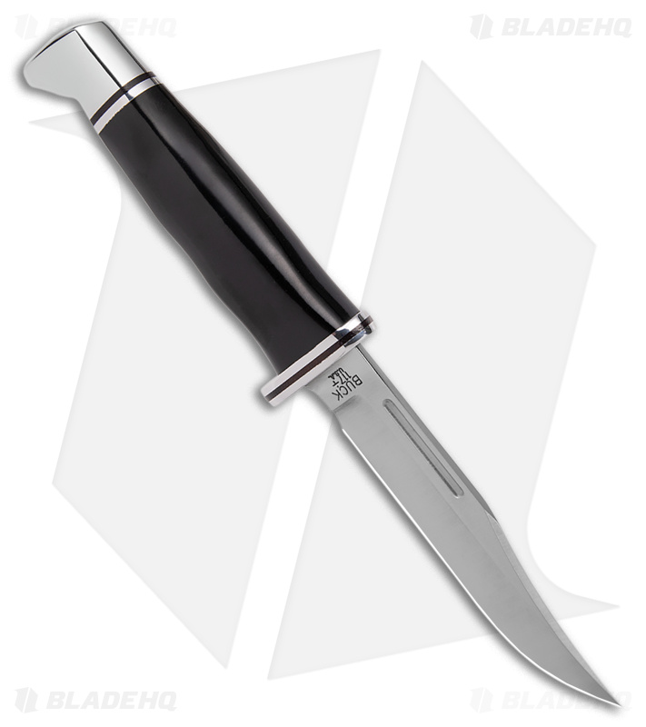 Buck 117 Brahma Fixed Blade Knife Black Phenolic (4.5" Satin) 0117BKS-B