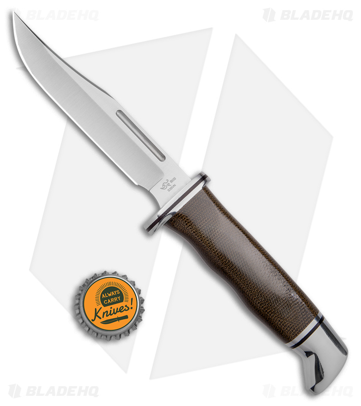 Buck 117 Brahma Pro Fixed Blade Knife Green Micarta (4.5" Satin) 0117GRS-B