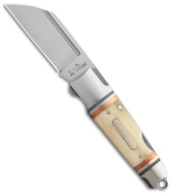 Andre de Villiers Pocket Butcher Lockback Knife Bone w/ Clip (2.9" Satin) AdV