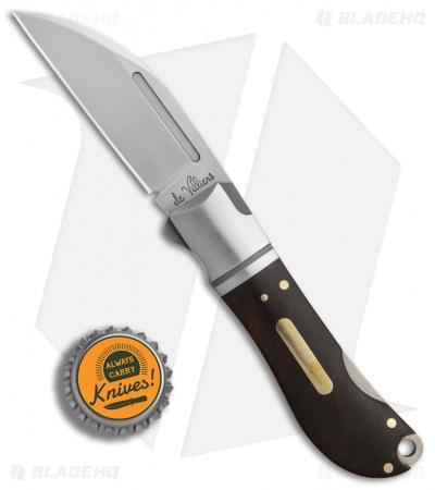 Andre de Villiers Sway Back Lockback Knife Ebony w/ Insert (2.8" Satin) AdV