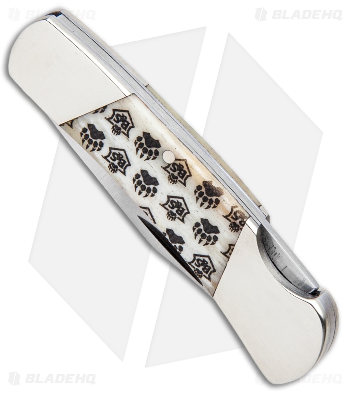 Bear & Son Lockback Knife White Bone (2.25" Satin) WBJB26