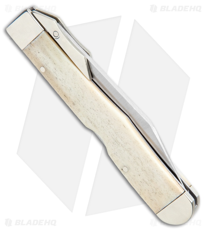 Bear & Son Swing Guard 4.375" Lockback Knife White Smooth Bone WSB11