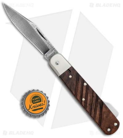 Boker 98k-Damascus Clip Point Lockback Knife Desert Ironwood (2.6" Damascus)