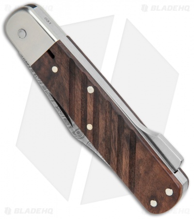 Boker 98k-Damascus Clip Point Lockback Knife Desert Ironwood (2.6" Damascus)