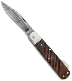 Boker 98k-Damascus Clip Point Lockback Knife Desert Ironwood (2.6" Damascus)