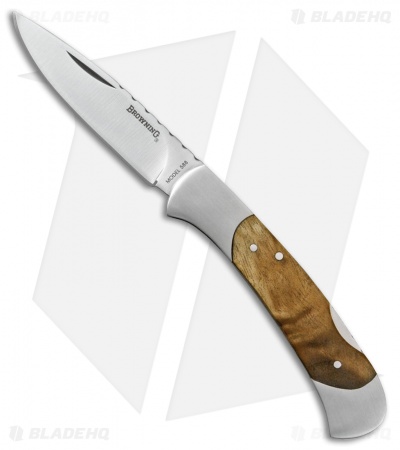 Browning Sleek Lockback Knife 2.5" Burl Wood