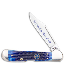 Case Masonic Mini Copperlock Traditional Knife 3.625" Blue Bone(61749L SS) 25531
