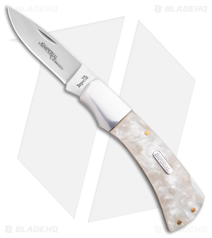 Imperial Schrade Lockback Knife Cracked Ice (2.5" Satin)