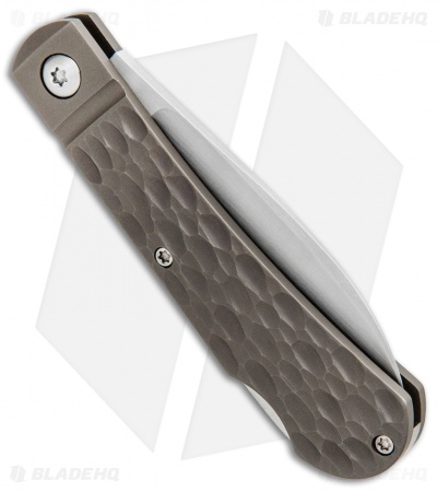 Pena Knives Custom Lockback Traditional Knife Sculpted Ti (2.88" Satin)