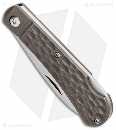 Pena Knives Custom Lockback Traditional Knife Sculpted Ti (2.88" Satin)