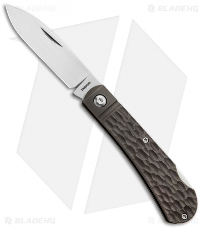 Pena Knives Custom Lockback Traditional Knife Sculpted Ti (2.88" Satin)