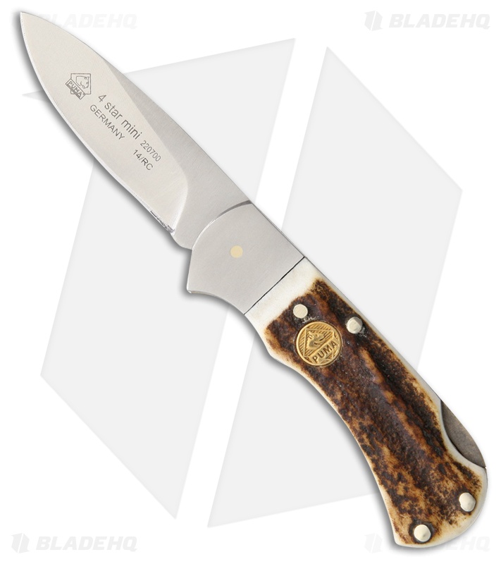 Puma 4-Star Mini Lockback Pocket Knife 2.875" Genuine Stag (220700S)