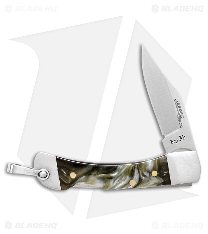 Schrade Imperial Ricochet Traditional Lockback Pocket Knife 2.25" Gray Swirl