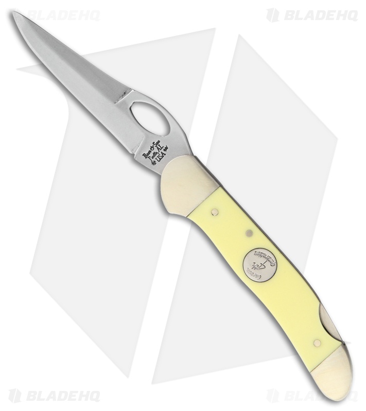 Bear & Son Cowhand Lockback Knife Yellow Delrin (2.875