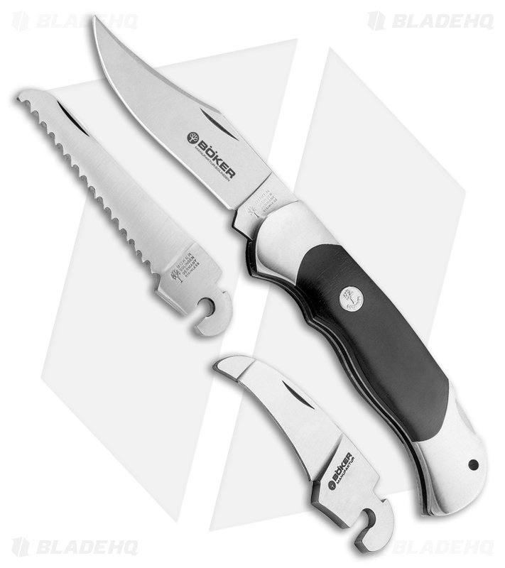 Boker Solingen Optima Set II Traditional Lockback Knife 4.9" Black 
