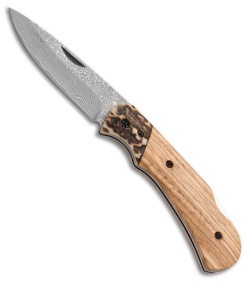 Browning Second Chance Lockback Folding Knife Zebrawood (3" Damascus)