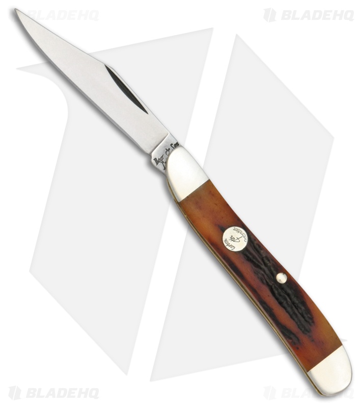 Bear & Son 4th Generation Series Peanut Stag Bone Pocket Knife (2" Satin) CRSB19