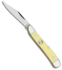 Bear & Son Peanut Yellow Delrin Traditional Pocket Knife (2" Satin) C319